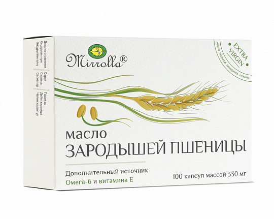 Mirrolla Масло зародышей пшеницы, 330 мг, капсулы, 100 шт. фото