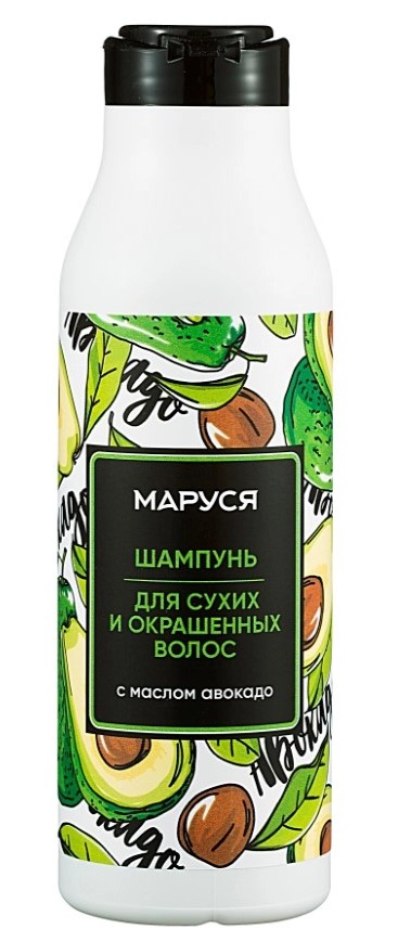 Маруся Шампунь для сухих и окрашенных волос с маслом авокадо, шампунь, 400 мл, 1 шт. фото