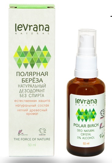 Levrana Дезодорант Полярная береза, дезодорант-спрей, 50 мл, 1 шт, без аромата фото