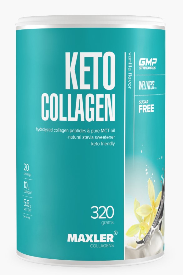 Maxler Кето коллаген, порошок, 320 г, 1 шт, ваниль фото