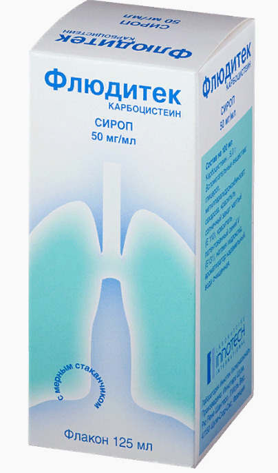 Флюдитек, 50 мг/мл, сироп, 125 мл, 1 шт. фото