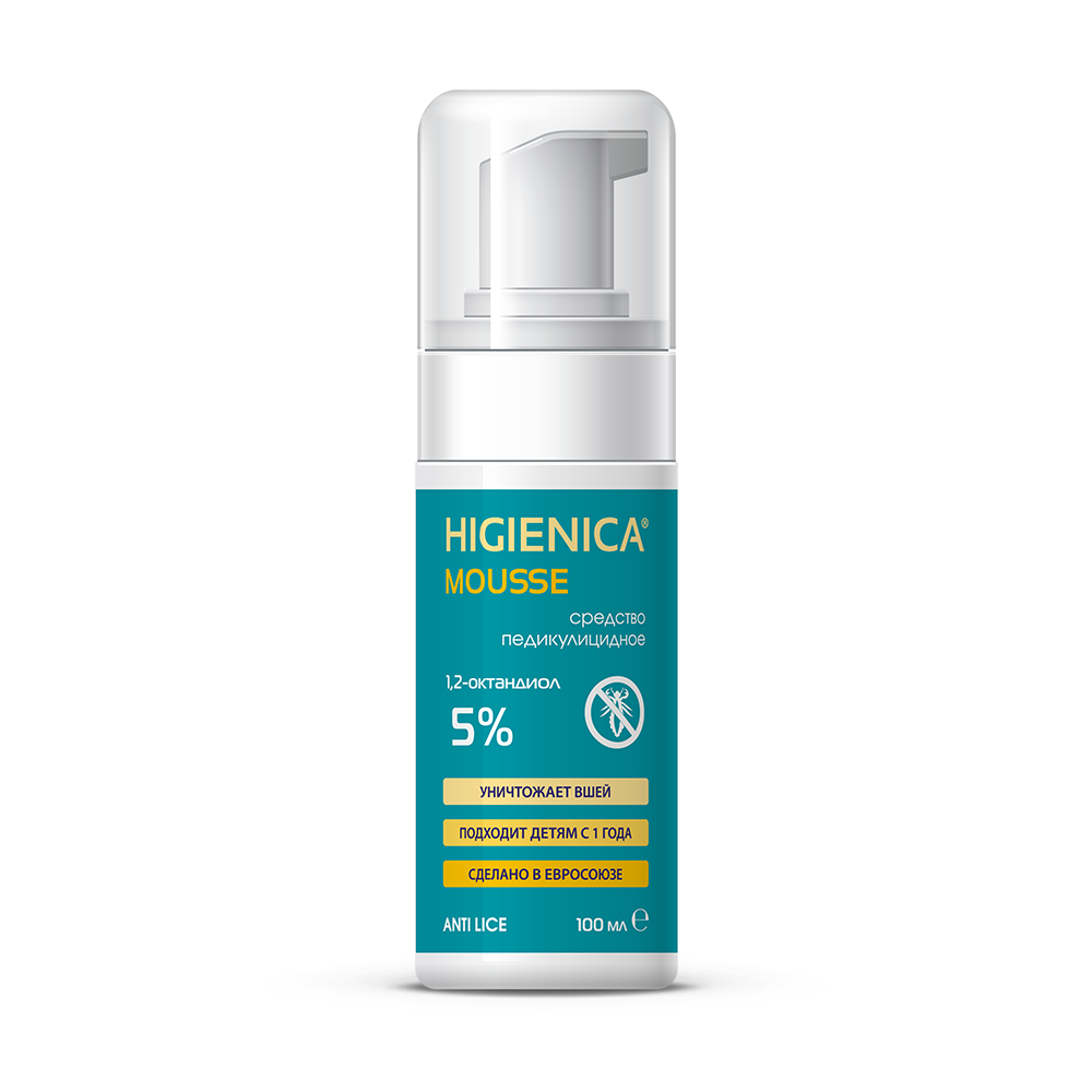 Хигиеника Мусс педикулицидный, 5%, мусс для волос, 100 мл, 1 шт, в комплекте с гребнем фото