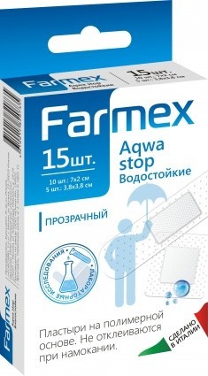 Farmex Пластырь водостойкий, пластырь, 15 шт. фото