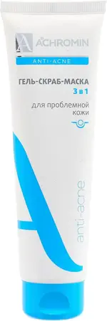 Achromin Гель-скраб-маска 3 в 1 анти-акне, 100 мл, 1 шт. фото