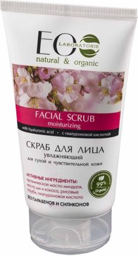 EcoLab Скраб для лица увлажнение для сухой чувствительной кожи, скраб для лица, 150 мл, 1 шт. фото