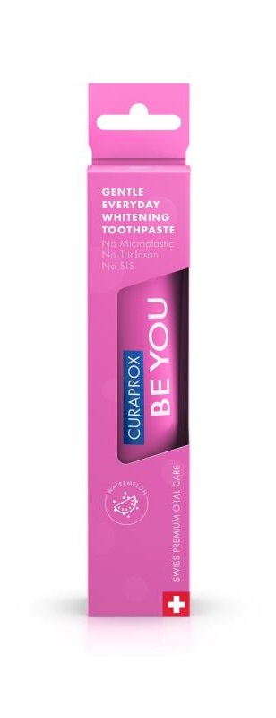 Curaprox Be You отбеливающая Зубная паста, паста зубная, 60 мл, 1 шт, арбуз фото