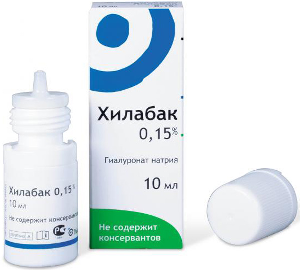 Хилабак Раствор увлажняющий для глаз и контактных линз, 0.15 %, раствор-капли глазные, 10 мл, 1 шт. фото