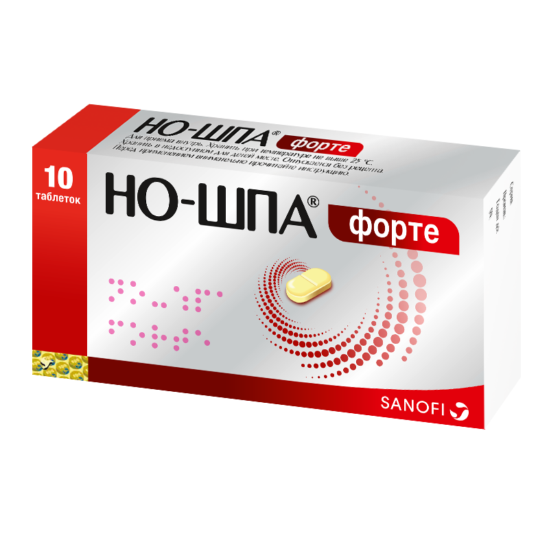 Но-шпа форте, 80 мг, таблетки, 10 шт. фото