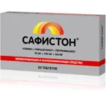 Сафистон, 50 мг+250 мг+150 мг, таблетки, 20 шт. фото
