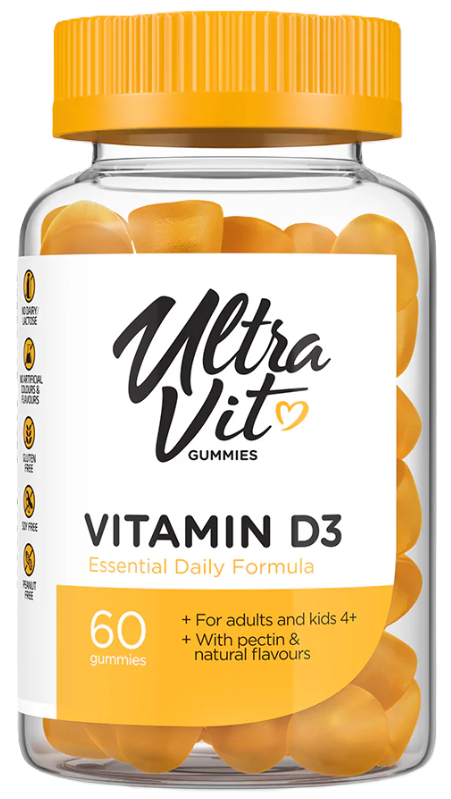 UltraVit витамин D3 Gummies, 600 МЕ, таблетки жевательные, 60 шт. фото