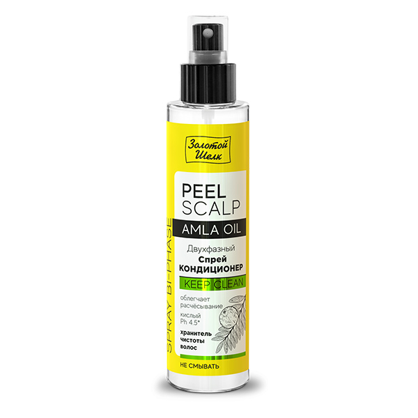Золотой Шелк PEEL SCALP Спрей кондиционер двухфазный keep clean хранитель чистоты волос, спрей, 100 мл, 1 шт. фото