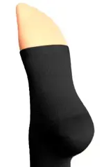 Чулки компрессионные кругловязаные до бедра с открытым мыском, 1 класс компрессии, р. 3, 1 шт, черного цвета, силиконовая резинка фото 4