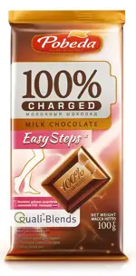 Победа Чаржед шоколад молочный Easy Steps, 100 г, 1 шт. фото