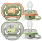AVENT Ultra Air Animals Пустышка силиконовая ортодонтическая с футляром, 2 шт, 6-18 мес, арт. SCF085/60 фото