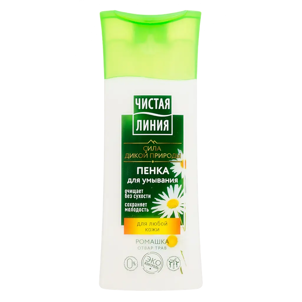 Чистая Линия пенка для умывания на отваре целебных трав, пенка, 100 мл, 1 шт, ромашка, для любого типа кожи фото