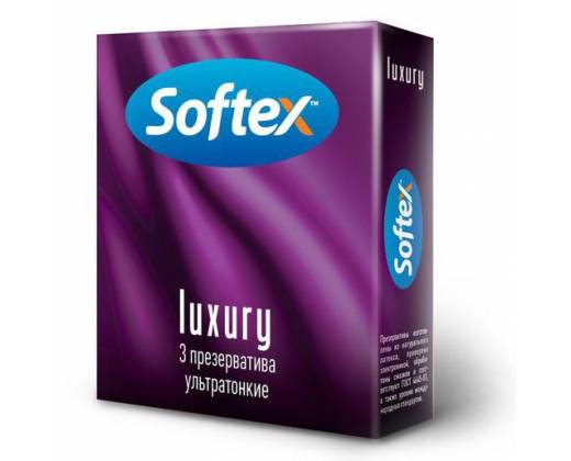 Презервативы Softex Luxury ультратонкие, презерватив, 3 шт. фото