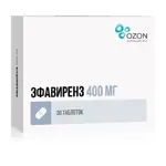 Эфавиренз, 400 мг, таблетки, покрытые пленочной оболочкой, 30 шт. фото