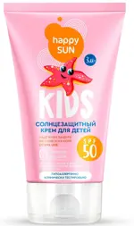 Happy Sun Солнцезащитный крем для детей, крем, 150 мл, 1 шт, SPF 50+ фото