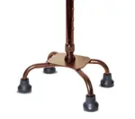 Трость инвалидная телескопическая металлическая с 4-мя опорами AMCQ21, 1 шт, бронзового цвета фото 3