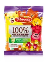 Победа Чаржед мармелад жевательный Иммунити, мармеладные мишки, 150 г, 1 шт, апельсин + лимон + банан + гранат фото