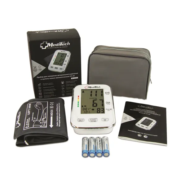 Тонометр автоматический Meditech МТ-40 с большим дисплеем, 1 шт, без адаптера фото