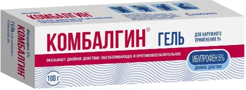 Комбалгин, 5%, гель для наружного применения, 100 г, 1 шт. фото