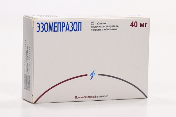 Эзомепразол, 40 мг, таблетки, покрытые кишечнорастворимой оболочкой, 28 шт. фото