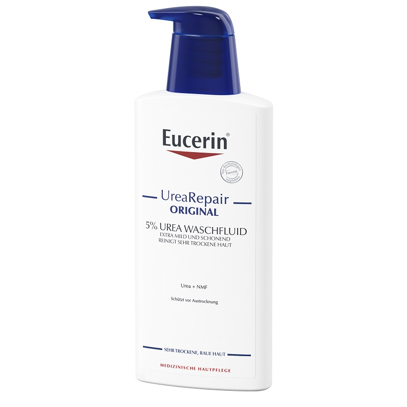 Eucerin Urearepair Original Флюид очищающий, флюид для лица и тела, 400 мл, 1 шт, с мочевиной 5% фото