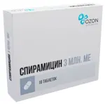 Спирамицин, 3 млнМЕ, таблетки, покрытые пленочной оболочкой, 10 шт. фото 2