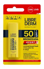 Librederm Bronzeada Sport солнцезащитный стик для губ и лица, стик, 4.8 г, 1 шт. фото