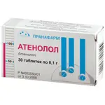 Атенолол, 100 мг, таблетки, 30 шт. фото