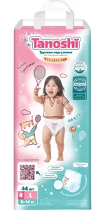 Tanoshi Подгузники-трусики для детей, L, 44 шт, 9-14 кг фото