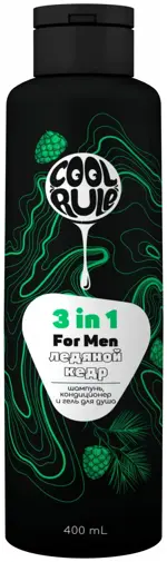 Cool Rule средство 3в1 для мужчин, шампунь-гель, 400 мл, 1 шт, ледяной кедр фото