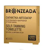 Librederm Bronzeada Салфетка-автозагар, салфетка для автозагара, 4 шт. фото