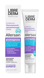 Librederm Allersain крем увлажняющий насыщенный для сухой чувствительной кожи, крем для лица, 40 мл, 1 шт. фото 3