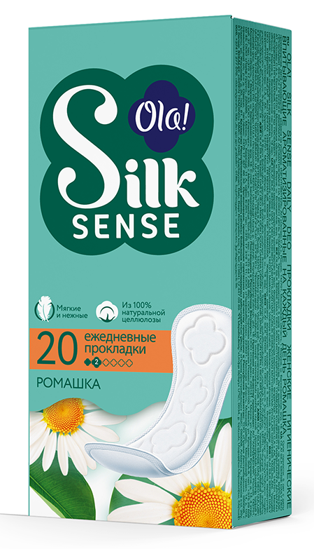 Ola Silk Sense Прокладки ежедневные daily deo ромашка, прокладки гигиенические, 20 шт, ароматизированные фото