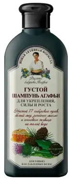 Рецепты бабушки Агафьи густой шампунь для укрепления силы и роста для тонких и ослабленных волос, шампунь, 350 мл, 1 шт. фото