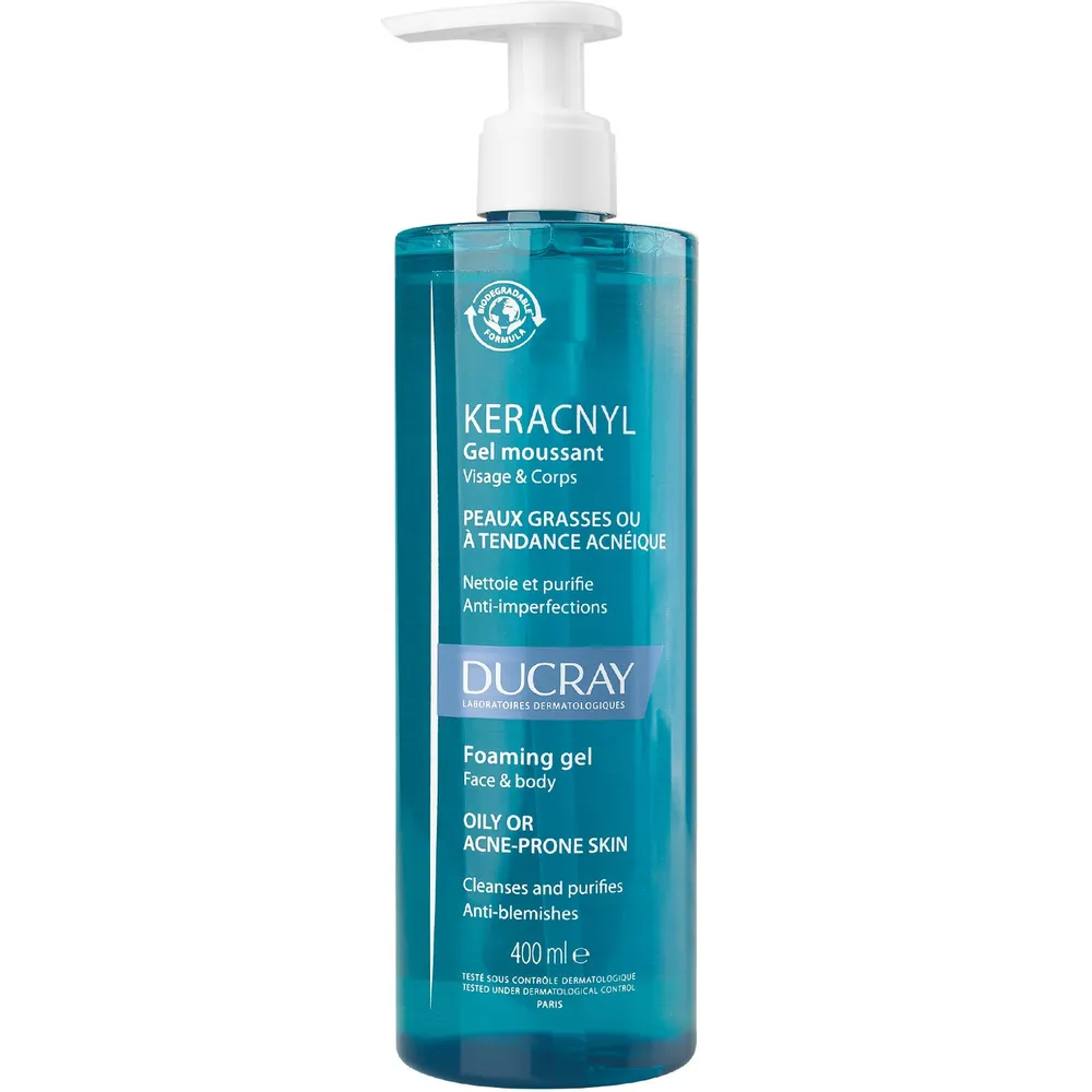 Ducray Keracnyl Гель очищающий пенящийся, гель, 400 мл, 1 шт. фото