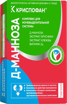 Криспофан Комплекс для мочевыделительной системы Д-Манноза, порошок гранулированный для приготовления раствора для приема внутрь, 8 шт. фото
