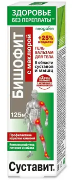 Суставит Бишофит с маклюрой, гель-бальзам для тела, 125 мл, 1 шт. фото