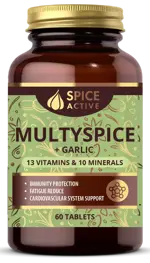 Spice Active Комплекс витаминов и минералов с чесноком, таблетки, 60 шт. фото