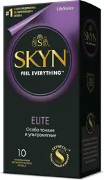 Skyn Elite Презервативы особо тонкие, презерватив, 10 шт, синтетический латекс фото