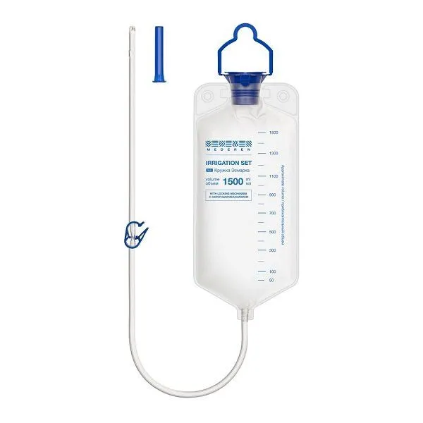 Кружка Эсмарха mederen с роликовым зажимом, 1.5л, 1 шт. фото