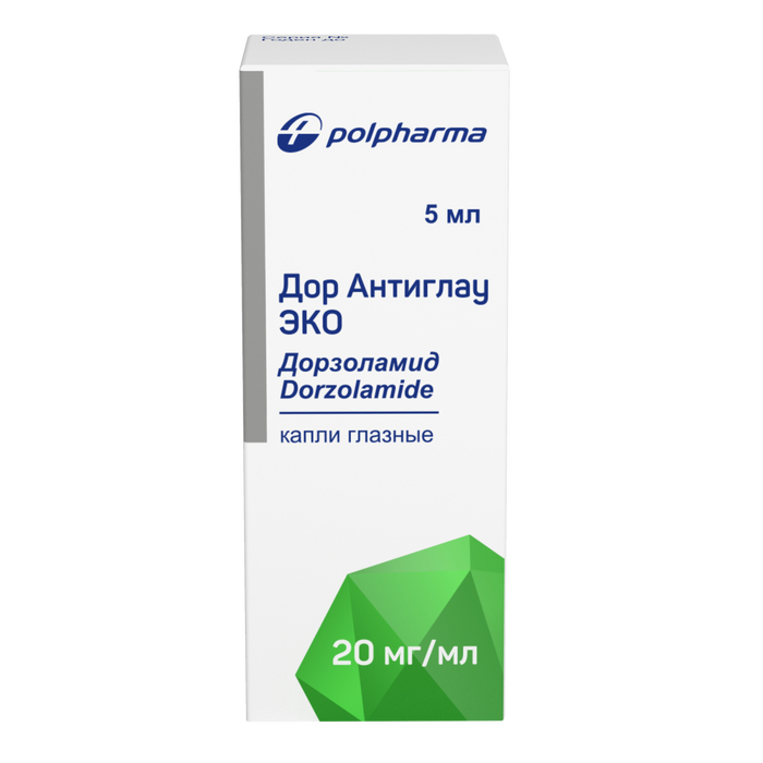 Дор Антиглау Эко, 20 мг/мл, капли глазные, 5 мл, 1 шт. фото