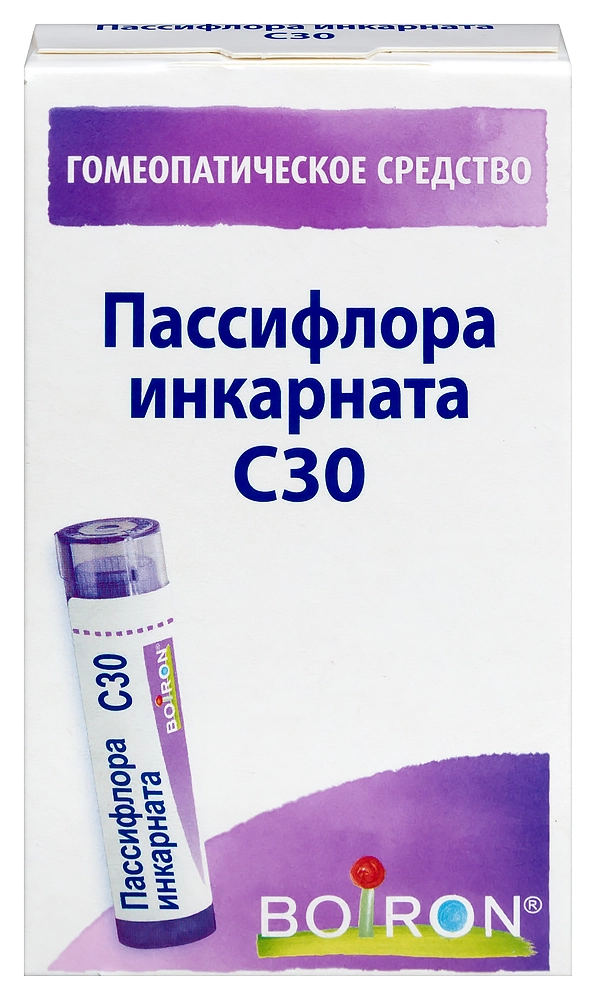 Пассифлора инкарната С30, гранулы гомеопатические, 4 г, 1 шт. фото