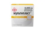 Мультипласт лейкопластырь фиксирующий, 2 см х 300 см, пластырь медицинский, 1 шт, белого цвета, тканевая основа фото