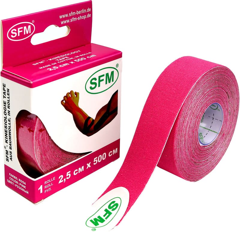 SFM-Plaster кинезио-тейп лента, 2.5 см х 500 см, 1 шт, розового цвета фото