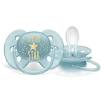 AVENT Ultra Air пустышка силиконовая ортодонтическая с футляром, 6-18 месяцев, 1 шт, для мальчиков, арт. SC528/01 фото