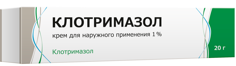 Клотримазол, 1%, крем для наружного применения, 20 г, 1 шт. фото