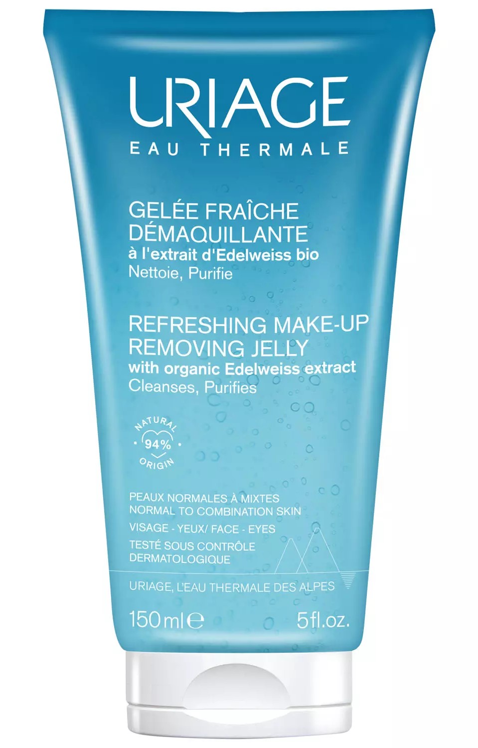 Uriage jelly, гель для снятия макияжа, 150 мл, 1 шт, очищающий освежающий фото